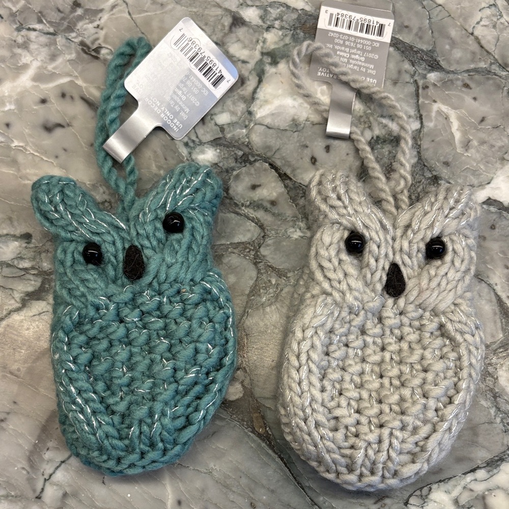 Handcrafted Owl Knit Ornaments Target Wondershop